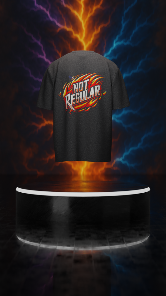 Onyx Black Graphic Tee - NOT REGULAR® Unisex Streetwear Shirt